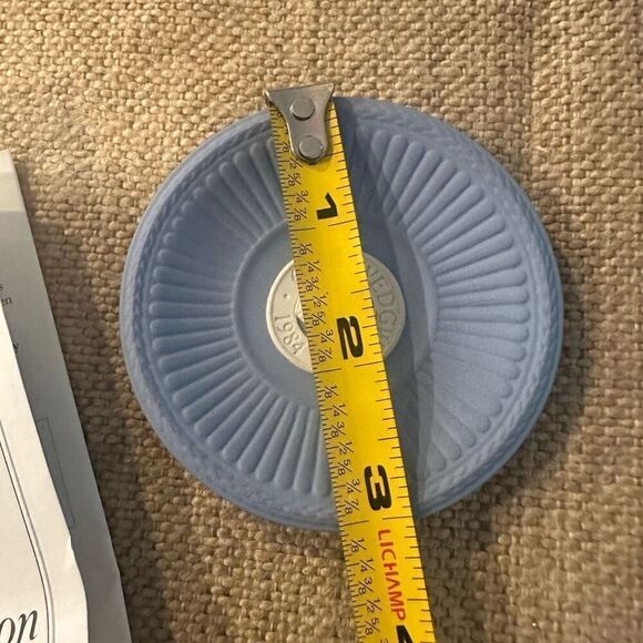 Wedgwood Vintage Blue Jasperware 225th Anniversary Small‎ Fluted Plate with Box - Picture 5 of 7